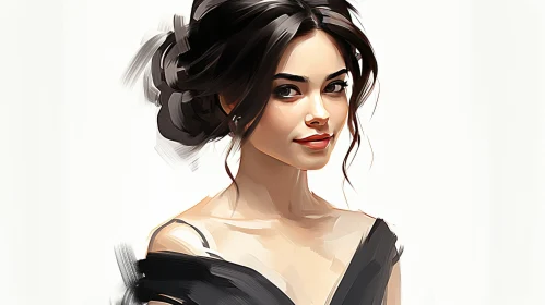 Elegant Young Woman Portrait