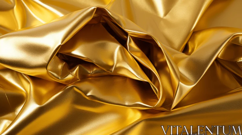 Luxurious Gold Satin Fabric - Elegance and Beauty AI Image
