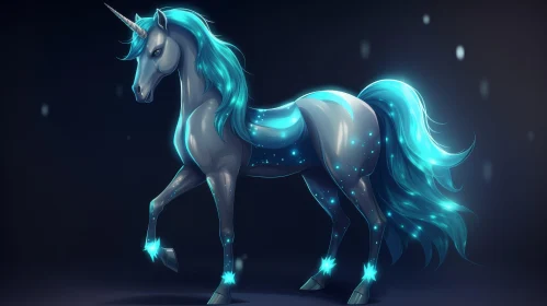 Majestic Unicorn Digital Painting