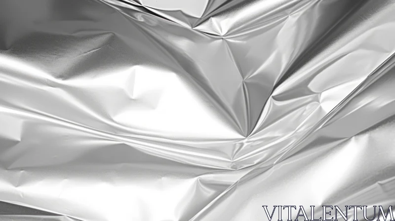 Shiny Silver Foil Texture - Abstract Futuristic Background AI Image