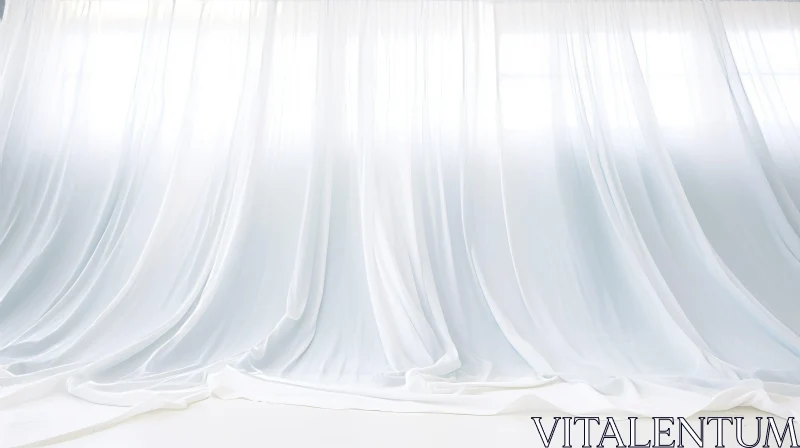 AI ART White Curtain Fabric Texture