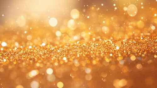 Golden Glitter Bokeh Background for Holiday Cards