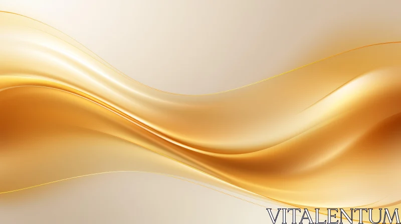 Golden Wave Abstract Background AI Image