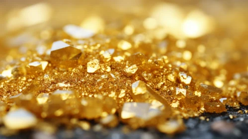 Intricate Gold Nuggets: Close-up Treasure