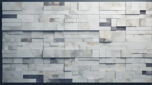 White Marble Wall 3D Rendering with Textured Surface