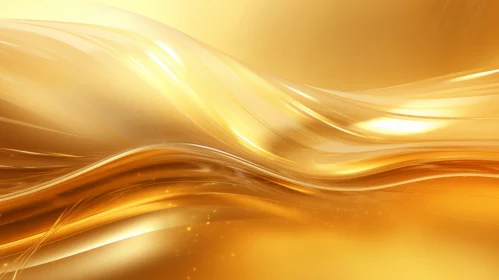 Golden Gradient Waves Background