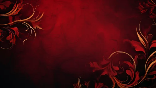 Red Floral Pattern Background