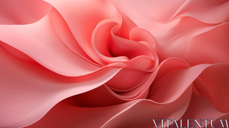 AI ART Elegant Pink Rose in Full Bloom