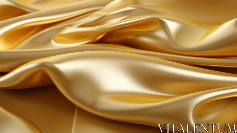Luxurious Golden Silk Fabric - Elegant and Smooth AI Image