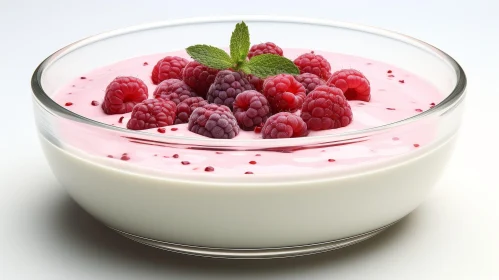 Delicious Yogurt Bowl with Raspberries and Mint | Fresh and Healthy