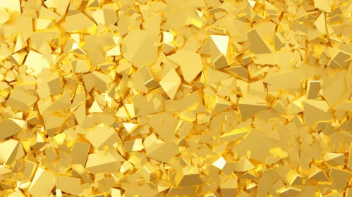Golden Nugget Heap - 3D Rendering