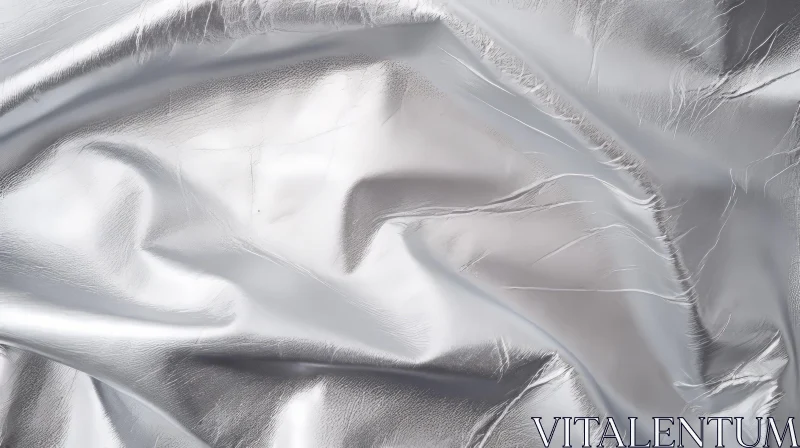 Shiny Silver Foil Abstract Texture AI Image