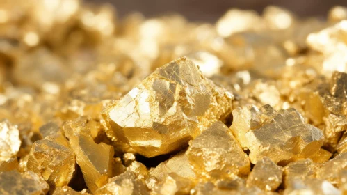 Luxurious Gold Nugget Close-Up
