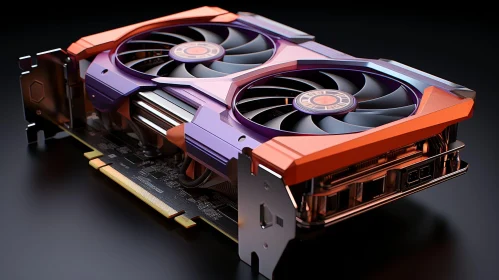 Modern Graphics Card with Cooling Fans and Metal Backplate