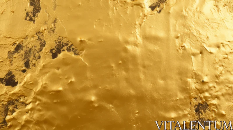 Golden Textured Surface - Close-Up View AI Image