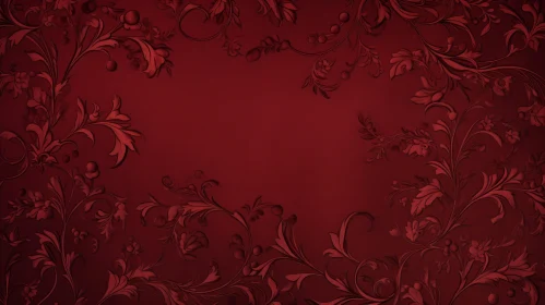 Red Floral Pattern Background for Digital Projects