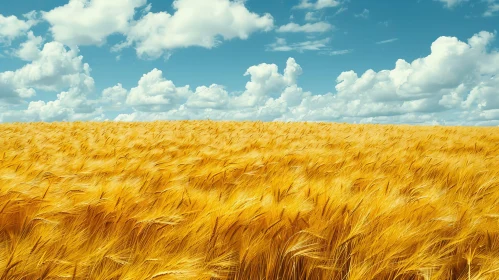Golden Wheat Field on a Sunny Day