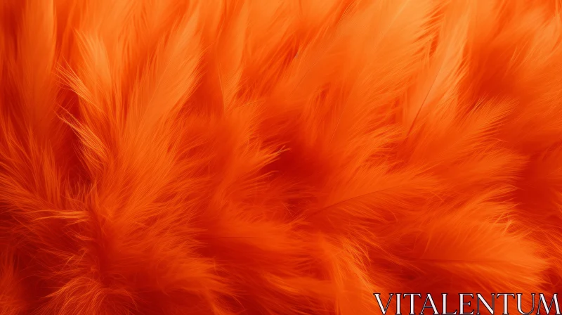 Orange Fluffy Feathers Background AI Image