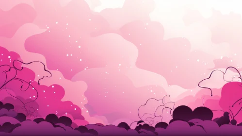 Pink and Purple Cartoon Background