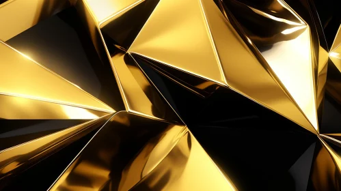 Golden Geometric Abstract Background