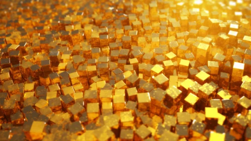 Luxurious Gold Cubes Render | Warm Reflections | Opulent Design