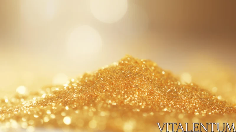 Luxurious Gold Glitter Sparkle Close-Up AI Image