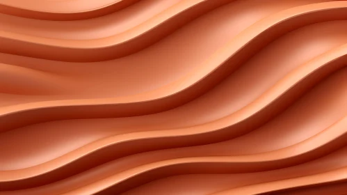 Orange Wavy Abstract 3D Rendering Background