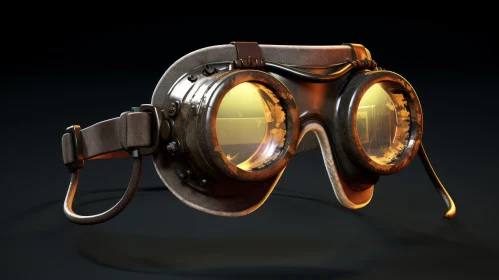 Steampunk Goggles in 3D Rendering