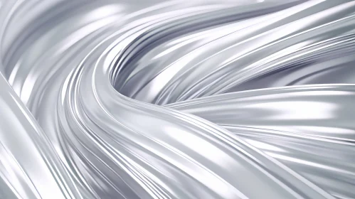Elegant Silver Metallic 3D Rendering