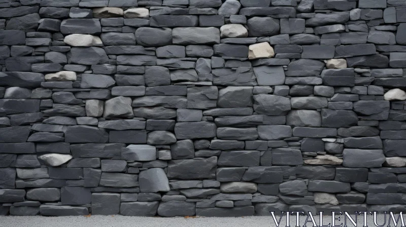Gray Stone Wall Composition AI Image