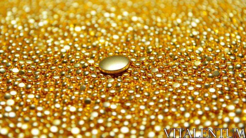 Luxurious Gold Beads - Depth and Warmth AI Image