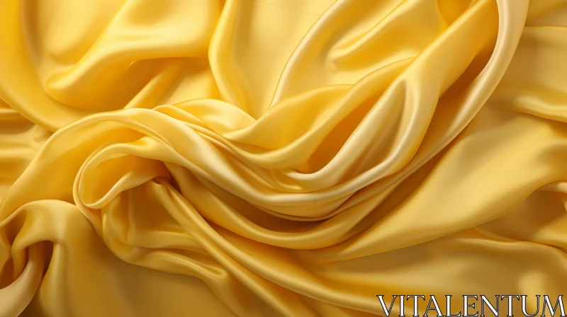 Luxurious Golden Silk Fabric - Elegant Texture for Special Occasions AI Image