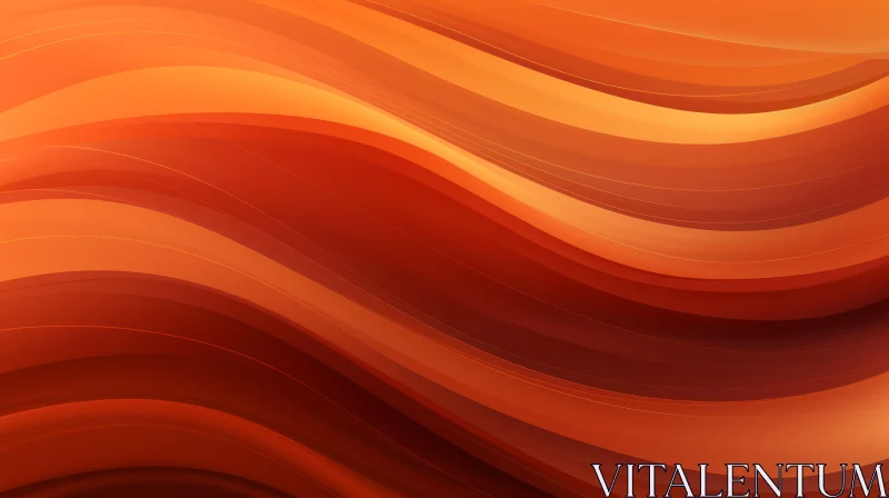 Vibrant Abstract Orange Wavy Background Art AI Image