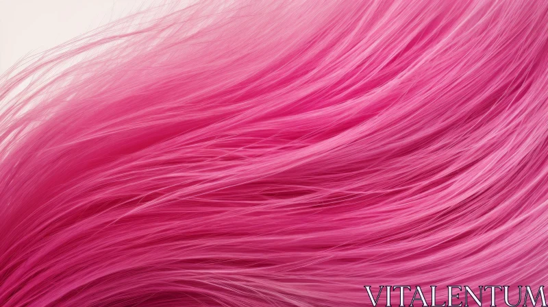Pink Fluffy Fur Close-Up on Light Pink Background AI Image