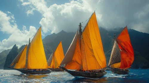 Sailing Ships Race - Ocean Adventure