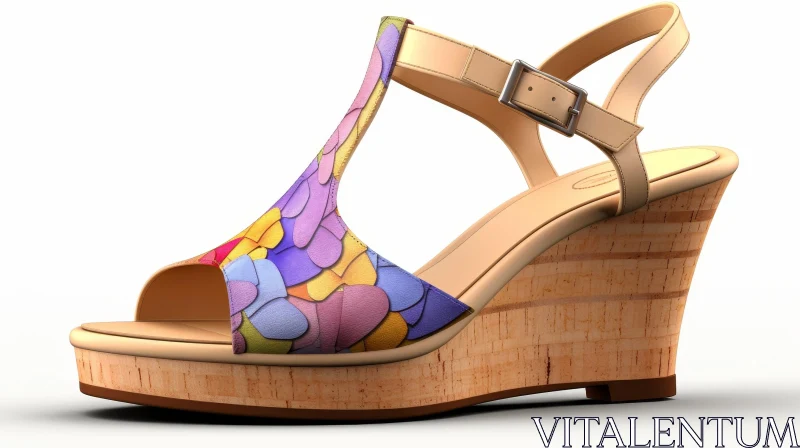 Women's Floral Wedge Sandals | Fashion Shoes AI Image
