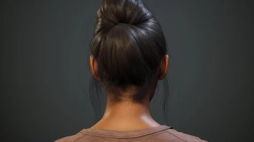 Young Woman 3D Portrait Head Render