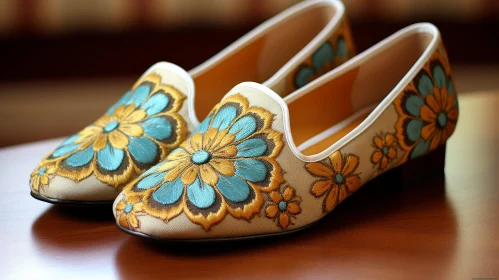 Handmade Men's Shoes with Floral Embroidery