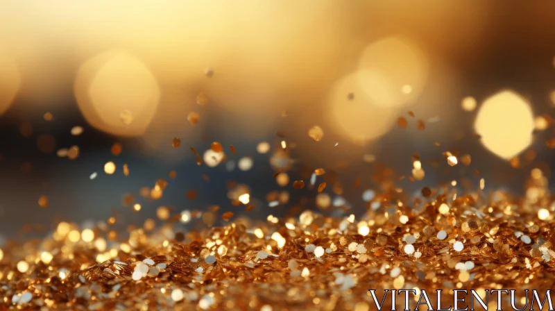 Golden Glitter Background for Special Occasions AI Image