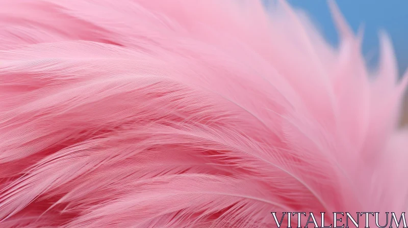 AI ART Soft Pink Flamingo Feathers Texture Close-Up