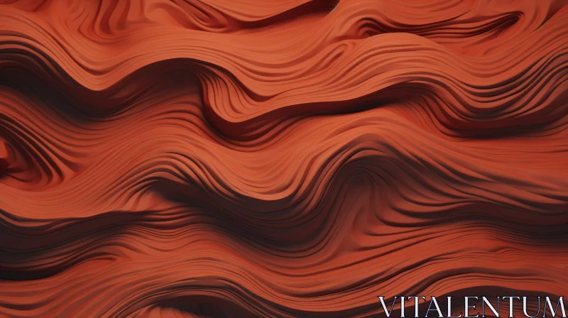 Abstract 3D Wavy Surface with Depth and Dimension AI Image
