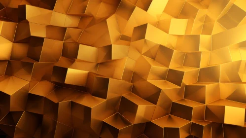 Golden Cubes Texture - 3D Rendering