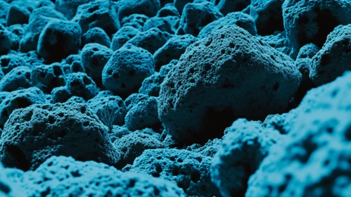 Blue Rocks Close-Up: Depth and Texture