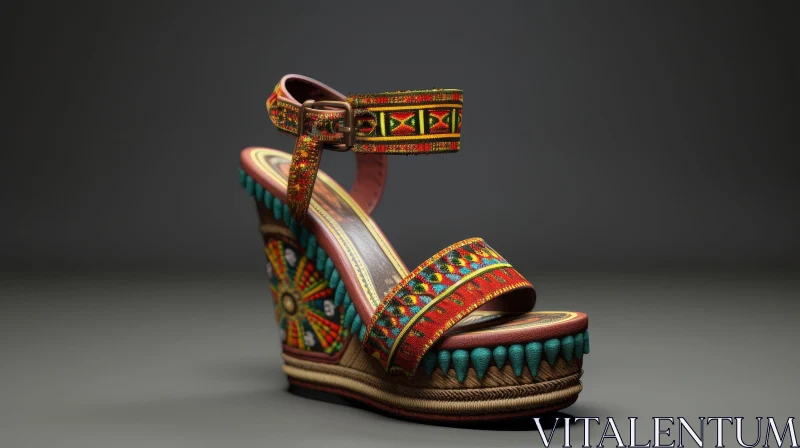 Chic Women's Wedge Sandals | Stylish Footwear AI Image