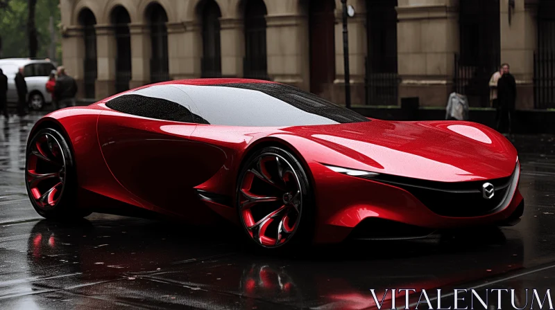Impressive Mazda Sports Car | Fluid Formations | Red | AI Image