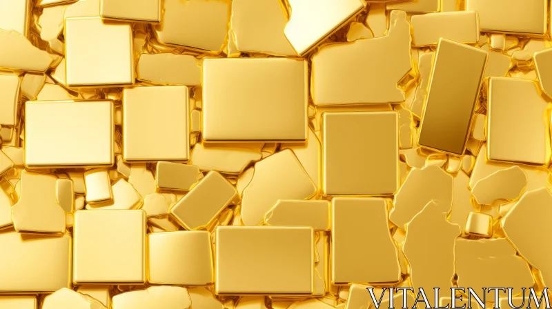 Luxurious Gold Bars - 3D Rendering AI Image