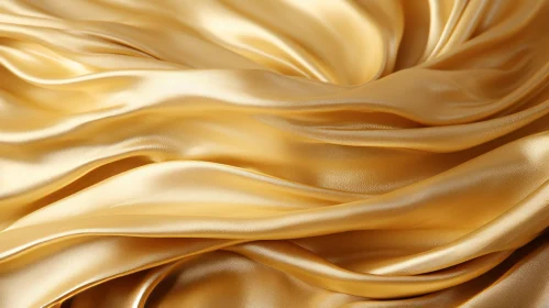Luxurious Gold Silk Fabric Texture Close-Up