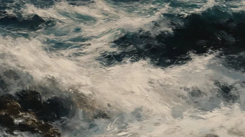 Powerful Sea Waves Painting