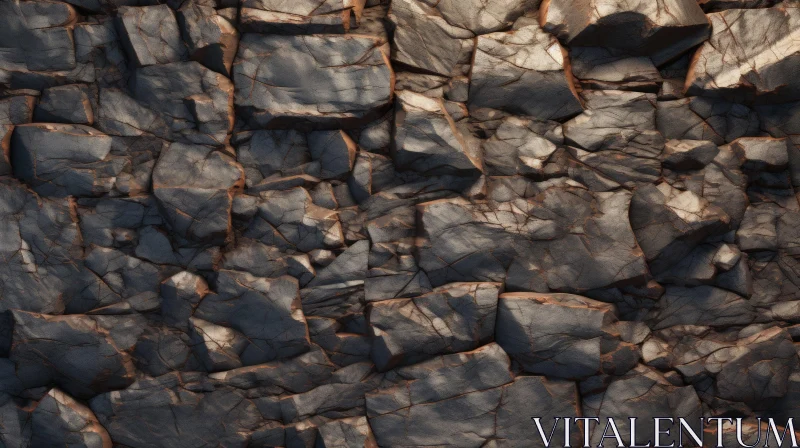 Dark Gray Rock Texture - High-Quality Detail AI Image