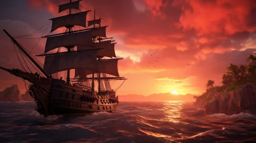 Pirate Ship Adventure at Sea